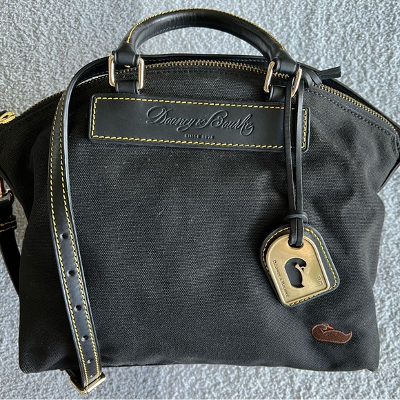 Dooney & Bourke Black Canvas Handbag - Picture 1 of 10
